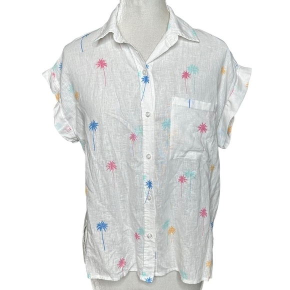 Rails Whitney Neon Palms Button Down Top. Size Small - Picture 1 of 8